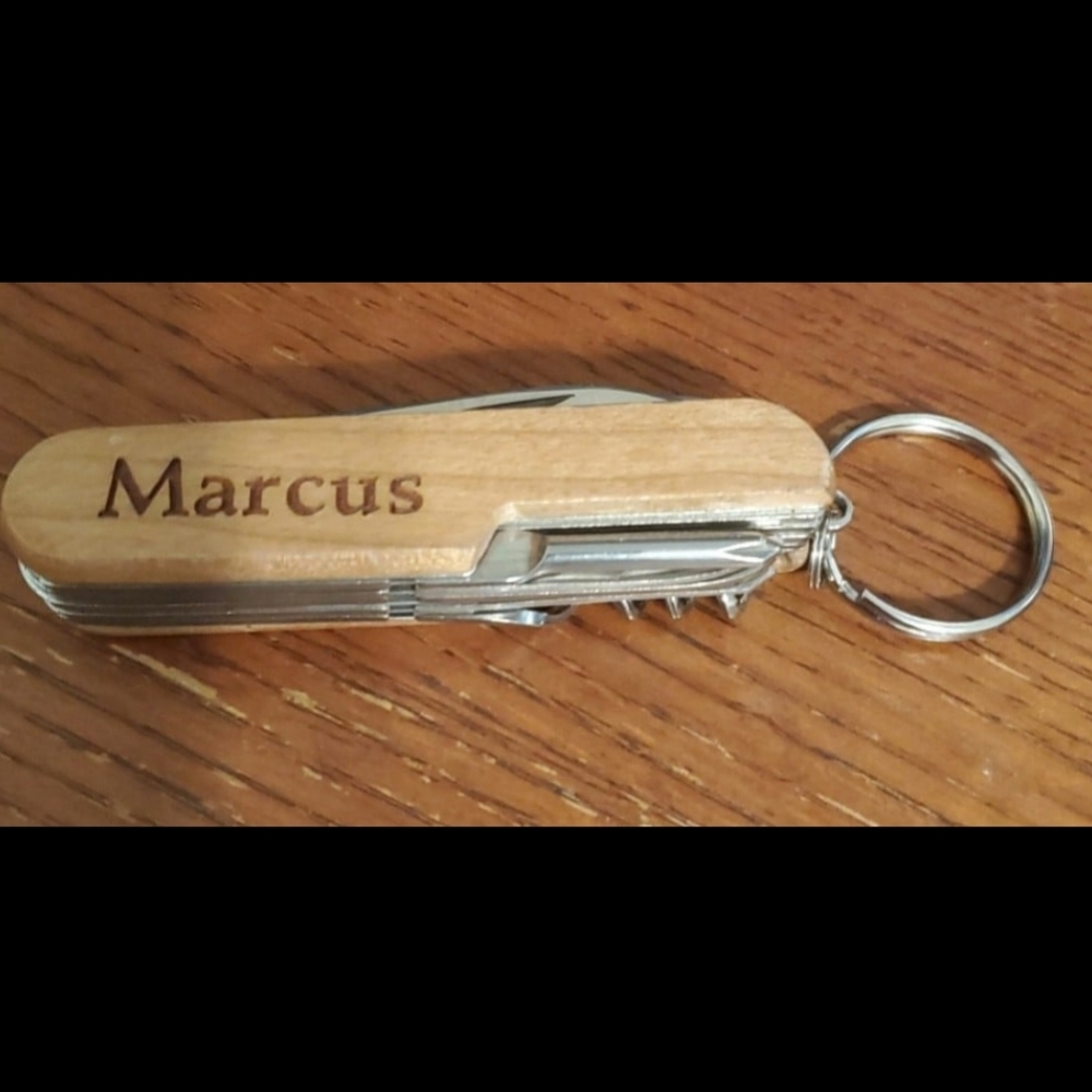 Engraved Vintage Swiss Army Style Knife